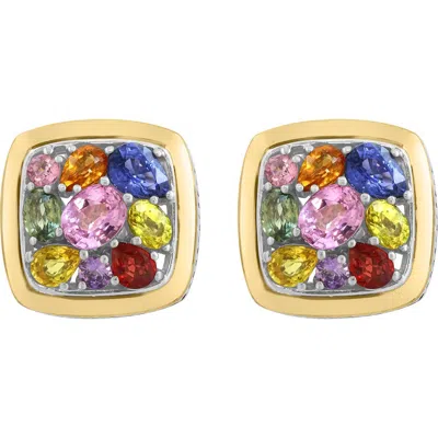 Effy Mixed Sapphire Cluster Ring In Gold