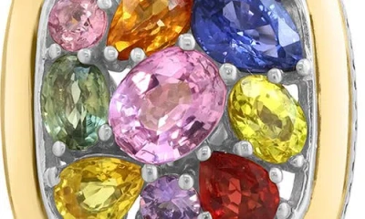 Effy Mixed Sapphire Cluster Ring In Gold