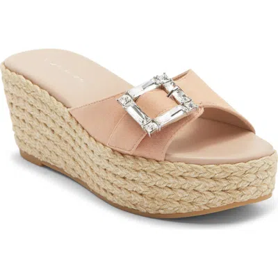 Stuart Weitzman June Wedge Slide Sandal In Pink