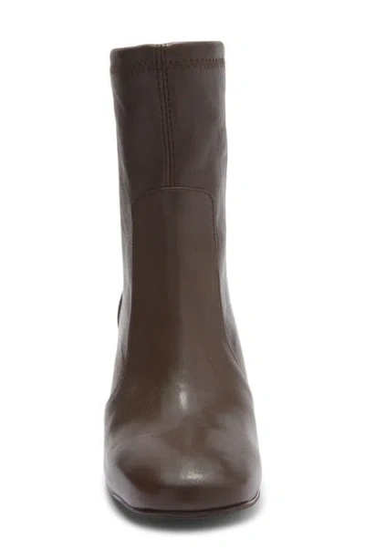 Stuart Weitzman Sleek Sock Bootie In Brown