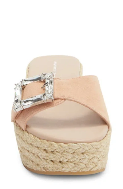 Stuart Weitzman June Wedge Slide Sandal In Pink