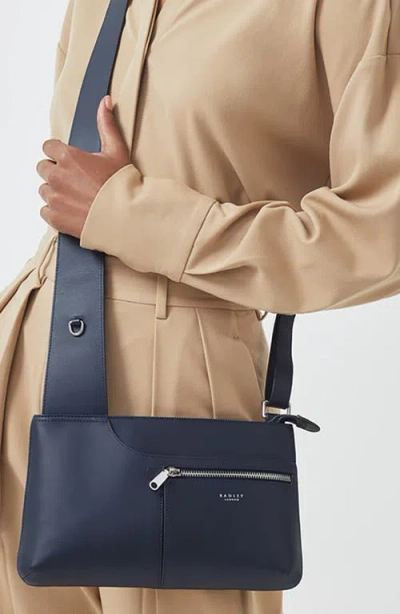 Radley Pockets Leather Crossbody Bag In Blue