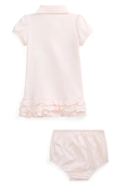 Ralph Lauren 'cupcake' Ruffle Hem Polo Dress & Bloomers In Pink