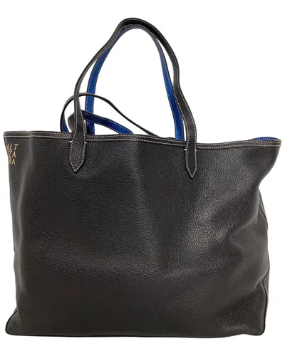 Altuzarra Duo Large Reversible Textured Tote In Black Leather In Black