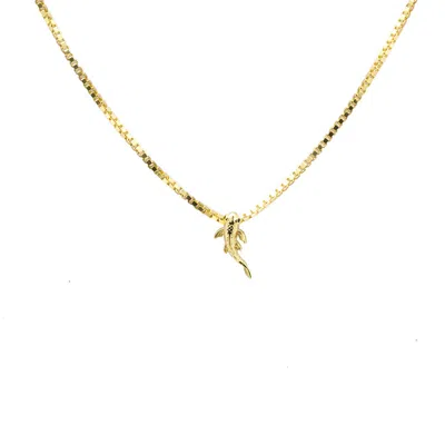 Nasi Silver Women's Fish Neshama Necklace- Gold In Gold