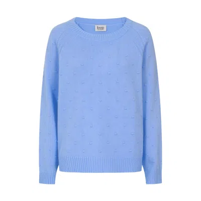 Loop Cashmere Women's Bobble Sweater In Cornflower Blue