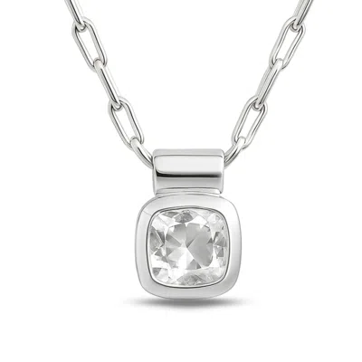 Dainty London Women's White Gold Diamond Necklace - Adamas In White