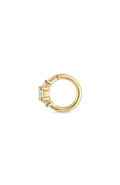 Maria Tash Princess Cut Diamond Single Clicker Hoop Earring In Gold