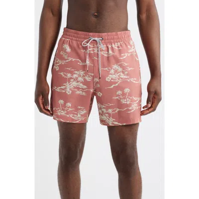 Billabong Lineup Layback Swim Trunks In Pink