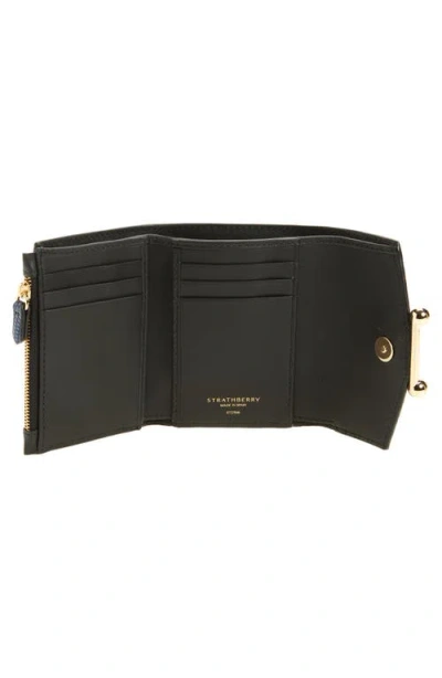 Strathberry Mosaic Lizard Embossed Leather Trifold Wallet In Multi