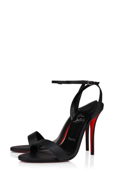 Christian Louboutin Miss Z Leather Red Sole Ankle-strap Sandals In Black