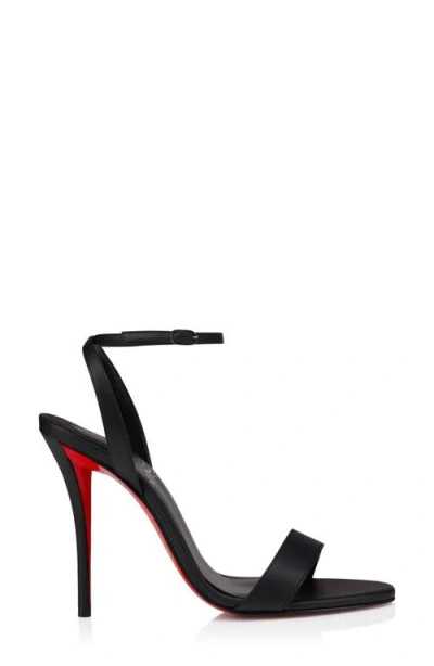 Christian Louboutin Miss Z Leather Red Sole Ankle-strap Sandals In Black