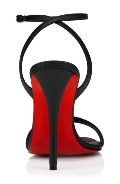 Christian Louboutin Miss Z Leather Red Sole Ankle-strap Sandals In Black