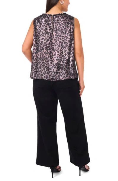 Vince Camuto Plus Size Printed Crewneck Blouse In Animal Print