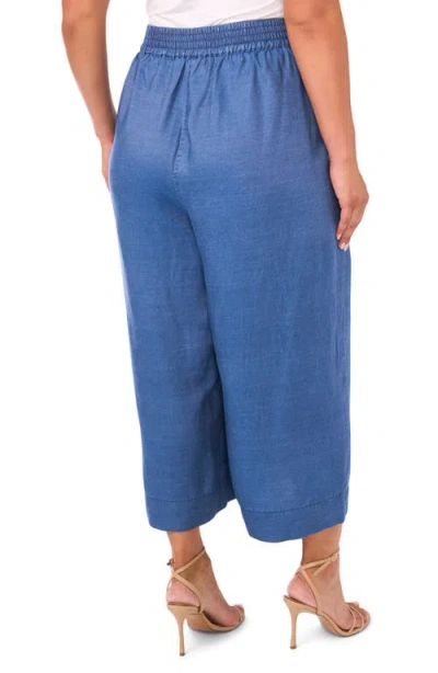 Vince Camuto Plus Size Smocked Waist Wide Leg Pants In Blue
