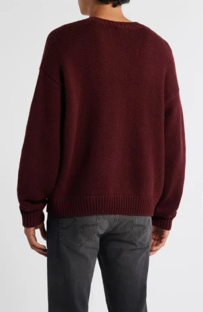 Frame Men's Wool And Cashmere Knit V-neck Sweater In Burgundy