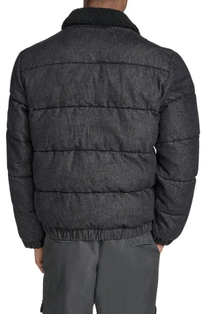 Levi's Men's Denim Quilted Sherpa Collar Jacket In Gray