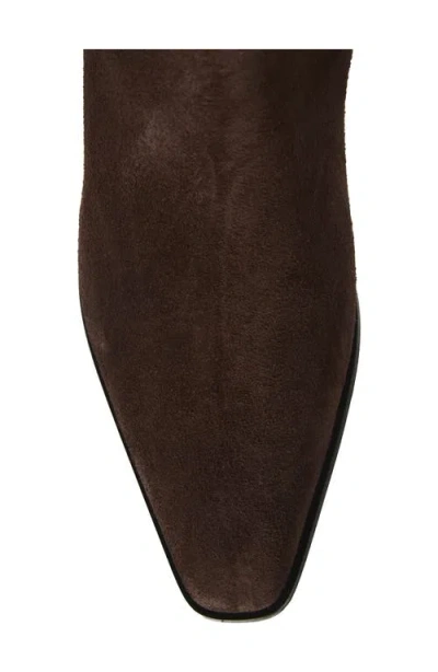Aeyde 40mm Medea Suede Pointed-toe Boots In Brown