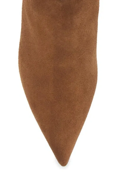 Aeyde Sofie Pointed Toe Kitten Heel Bootie In Brown