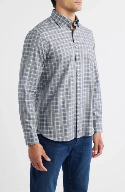 Johnnie-o Warden Plaid Cotton Button-down Shirt In Blue