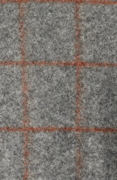Johnnie-o Mcdowell Insulated Windowpane Check Felted Button-up Shirt Jacket In Gray