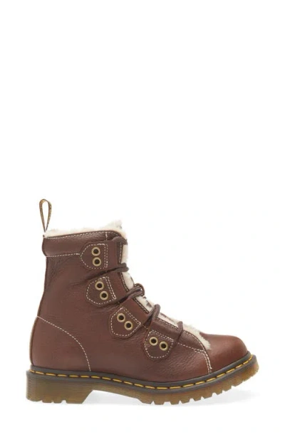 Dr. Martens 1460 Faux Fur Lined Lace-to-toe Boot In Brown