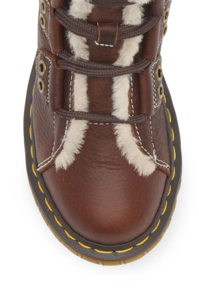 Dr. Martens 1460 Faux Fur Lined Lace-to-toe Boot In Brown