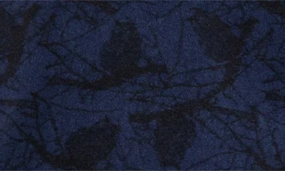 Quiet Golf Owl Tree Quarter Zip Fleece Pullover In Blue