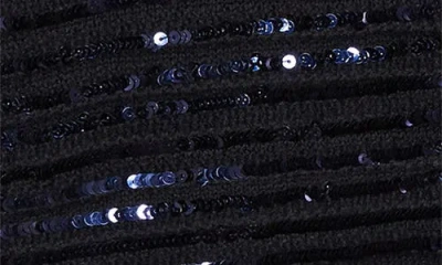 Bode Sequin Spotlight Virgin Wool Cardigan In Black