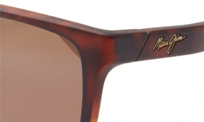Maui Jim Lehopulu 58mm Polarizedplus2 Rectangular Sunglasses In Brown