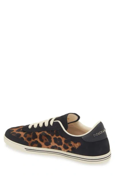 Dolce & Gabbana Women Printed Calf Hair Saint Tropez Light Sneakers In Animal Print