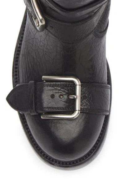 Dolce & Gabbana Leather Boot With Buckles In Black