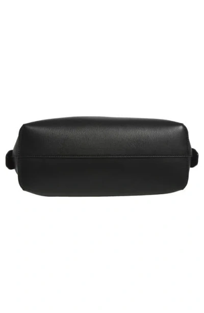 Etro Black Shoulder Bag With Chain-link Shoulder Strap And Tag With Embossed Logo On The Front In Leather