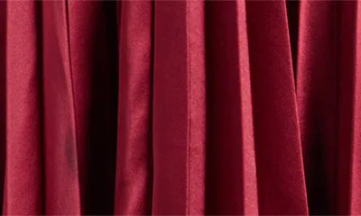 Acler Wonastow Pleated Long Sleeve Maxi Dress In Red