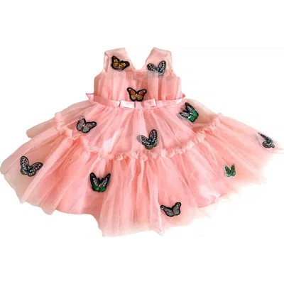 Lola + The Boys Butterfly Gem Tulle Dress In Purple