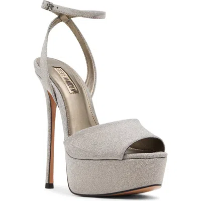Steve Madden Jezzica Platform Peep-toe High-heel Dress Sandals In Gray
