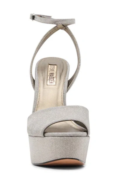 Steve Madden Jezzica Platform Peep-toe High-heel Dress Sandals In Gray