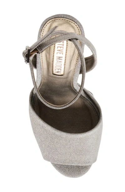 Steve Madden Jezzica Platform Peep-toe High-heel Dress Sandals In Gray
