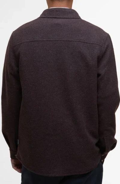 Barbour Marlow Heather Overshirt In Burgundy