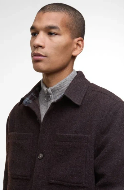 Barbour Marlow Heather Overshirt In Burgundy