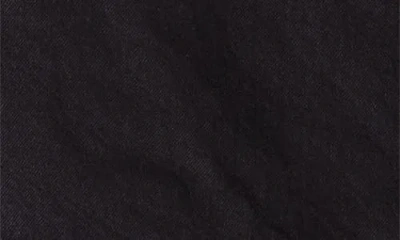 Kuro Leather Collar Denim Coat In Black