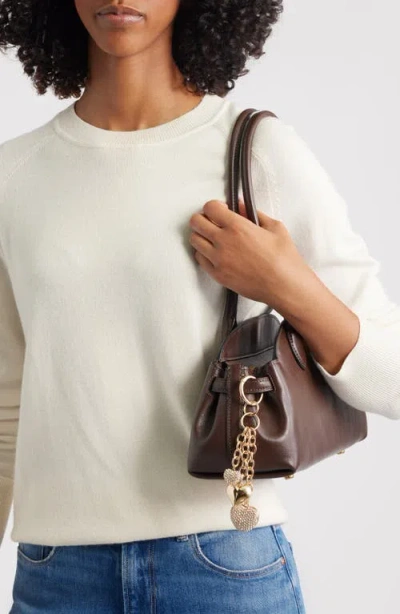 Chelsea28 Crystal Heart Bag Charm In Gold