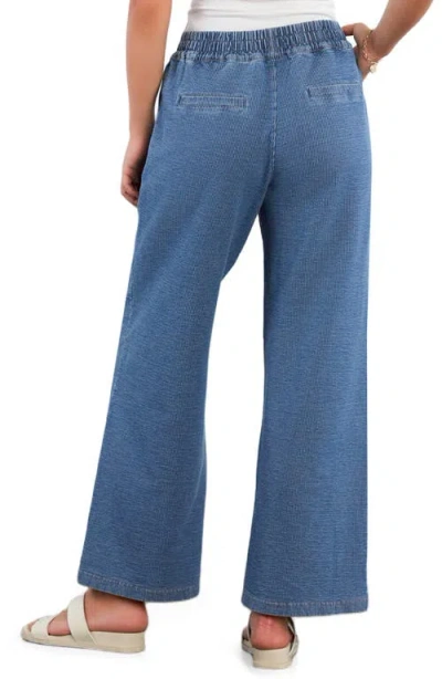 Hint Of Blu Pull-on Wide Leg Knit Jeans In Blue