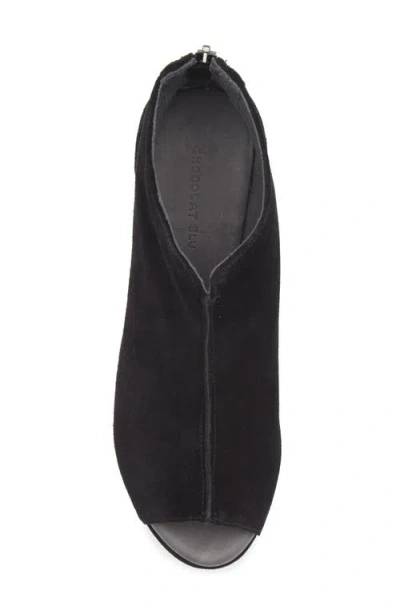 Chocolat Blu Gabe Open Toe Platform Bootie In Black