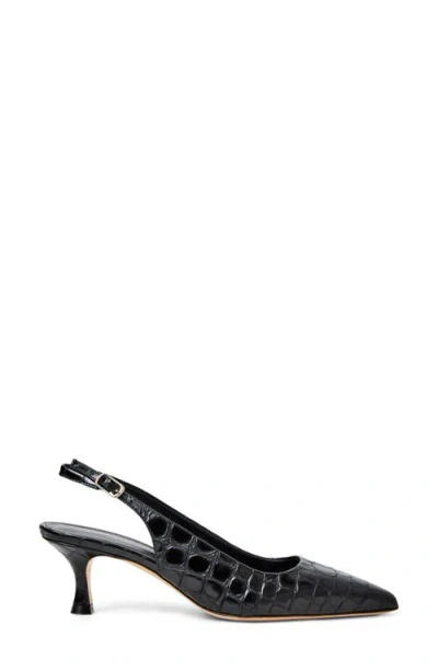 Bruno Magli Palerma Pointed Toe Kitten Heel Slingback Pump In Black