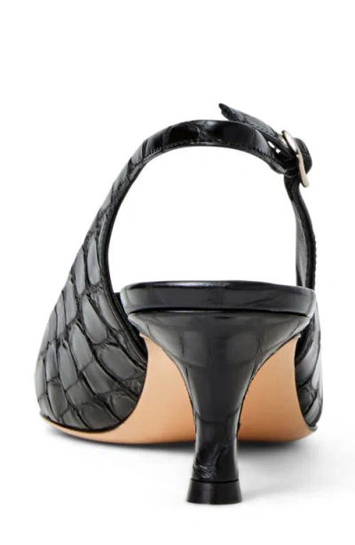 Bruno Magli Palerma Pointed Toe Kitten Heel Slingback Pump In Black