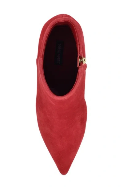Nine West Hamesa Pointed Toe Bootie In Red
