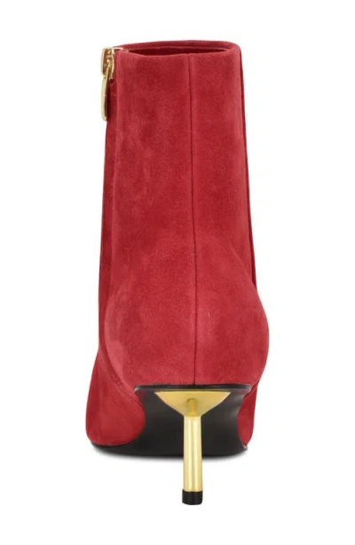 Nine West Hamesa Pointed Toe Bootie In Red
