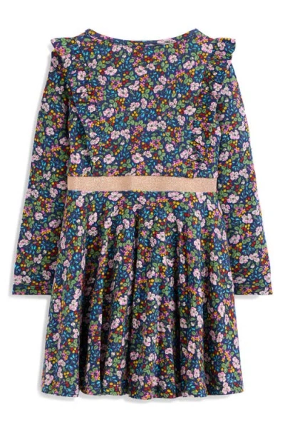 Mini Boden Kids' Floral Long Sleeve Cotton Jersey Dress In Multi
