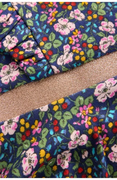 Mini Boden Kids' Floral Long Sleeve Cotton Jersey Dress In Multi